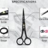5” Professional Beard Scissors with Combs & Pouch