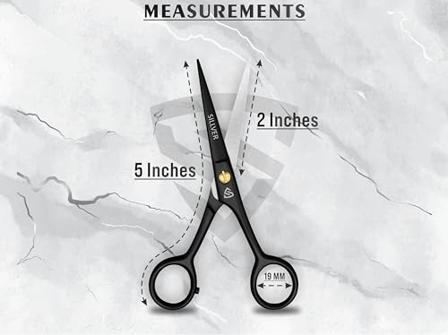 5” Professional Beard Scissors with Combs & Pouch