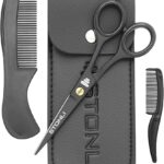 STONLI® 5" Beard & Moustache Scissors with Comb & Pouch