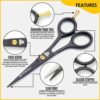STONLI® 5" Beard & Moustache Scissors with Comb & Pouch