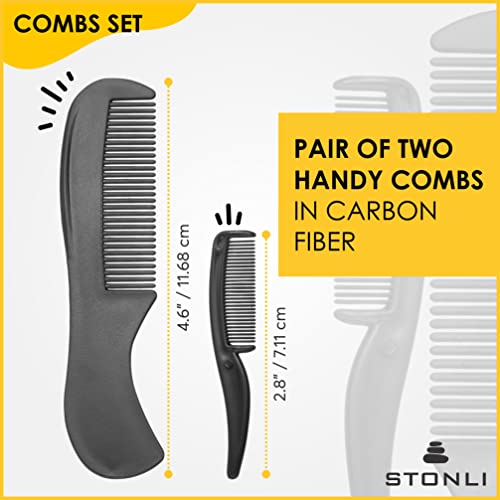STONLI® 5" Beard & Moustache Scissors with Comb & Pouch